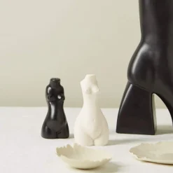 Anissa Kermiche Body Salt & Pepper Shakers Pair (Beige, Black) Online