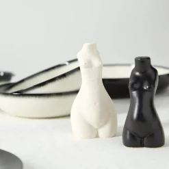 Anissa Kermiche Body Salt & Pepper Shakers Pair (Beige, Black) Online