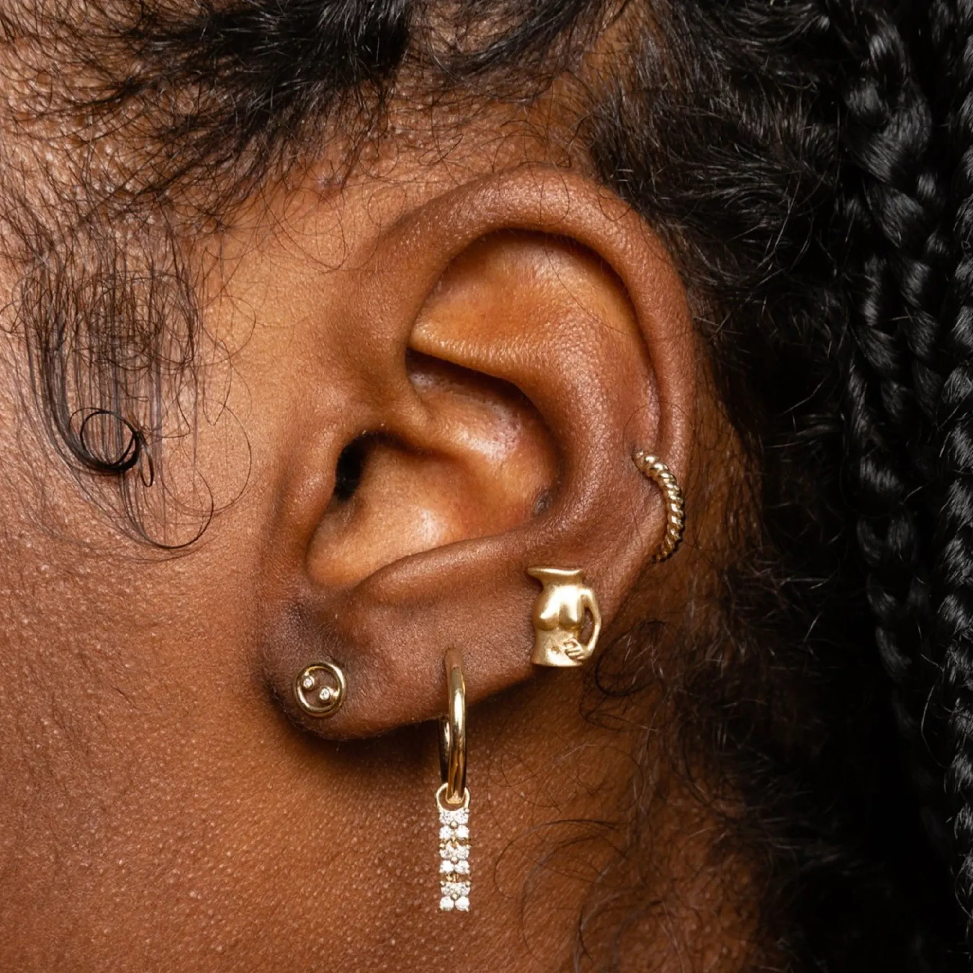 Anissa Kermiche Bronte Dore Trio Hoop Earring Discount