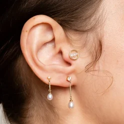 Anissa Kermiche Circle Trio Pearl Stud Online