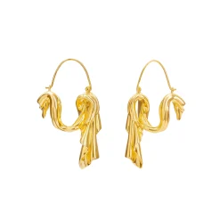 Anissa Kermiche Dangling Drape Earrings (Gold) Discount