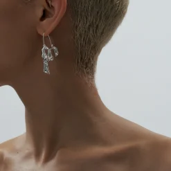 Anissa Kermiche Dangling Drape Earrings (Silver) Best