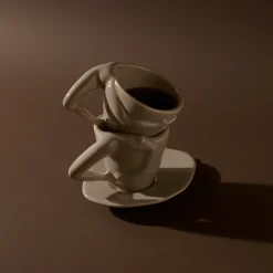 Anissa Kermiche Espresso Yourself Cups (High-Shine Mushroom) New