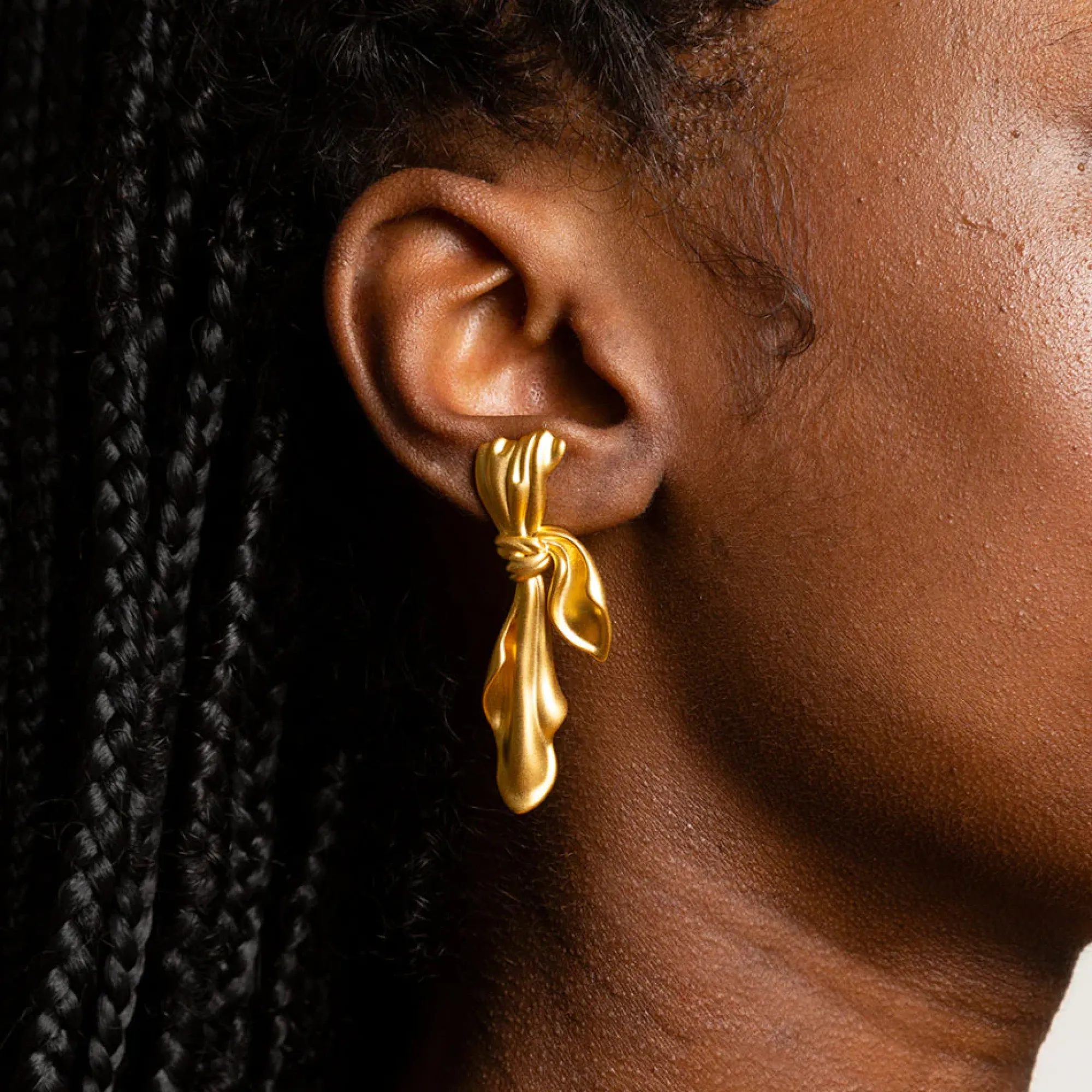 Anissa Kermiche Gilded Cloth Earrings (Gold) Online
