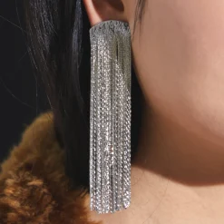 Anissa Kermiche Grand Fil Earrings (Silver) Online