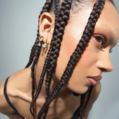 Anissa Kermiche Grande Poire De Feu Earrings (Clear) New