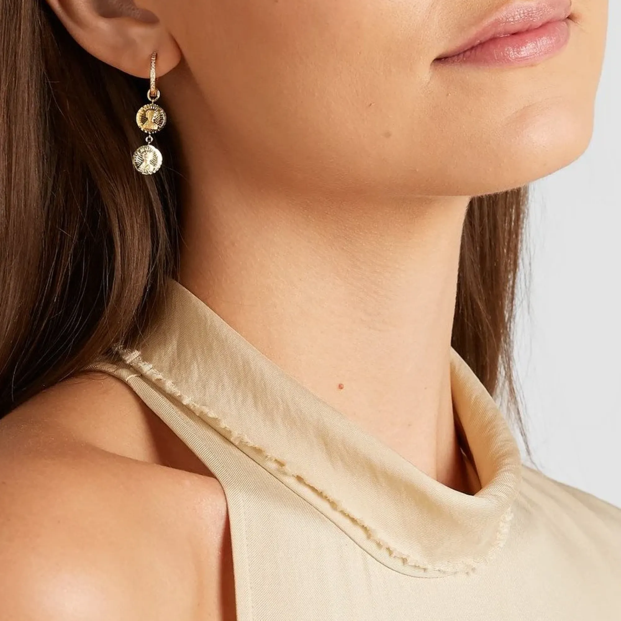 Anissa Kermiche Louise D'Or Double Coin Earring Best