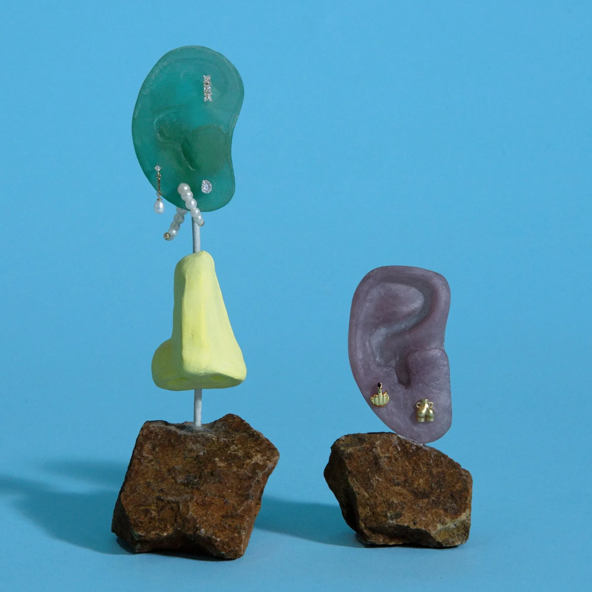 Anissa Kermiche Mini Love Handles Stud New