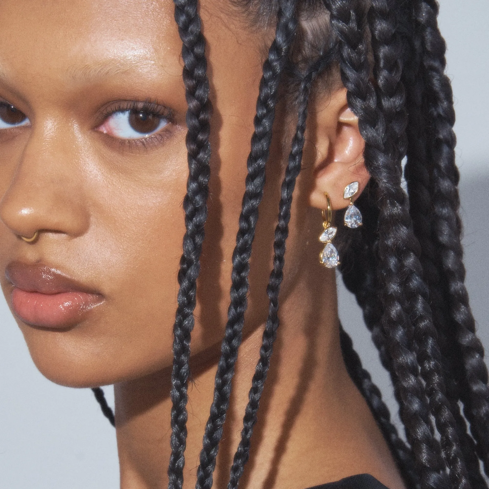 Anissa Kermiche Swinger Hoop Earrings (Gold) Discount