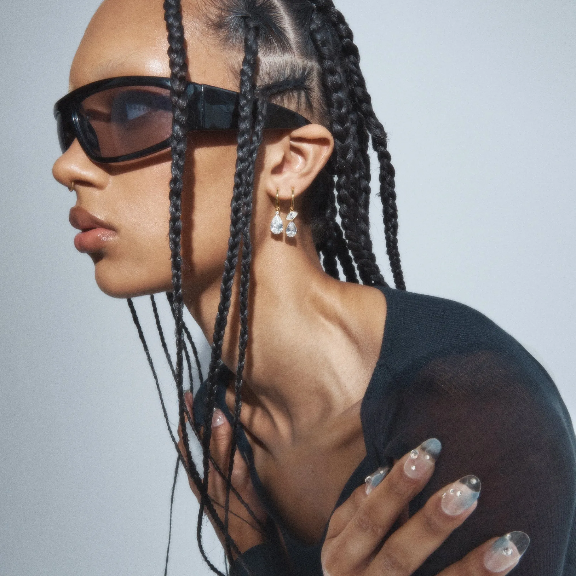 Anissa Kermiche Swinger Hoop Earrings (Gold) Discount