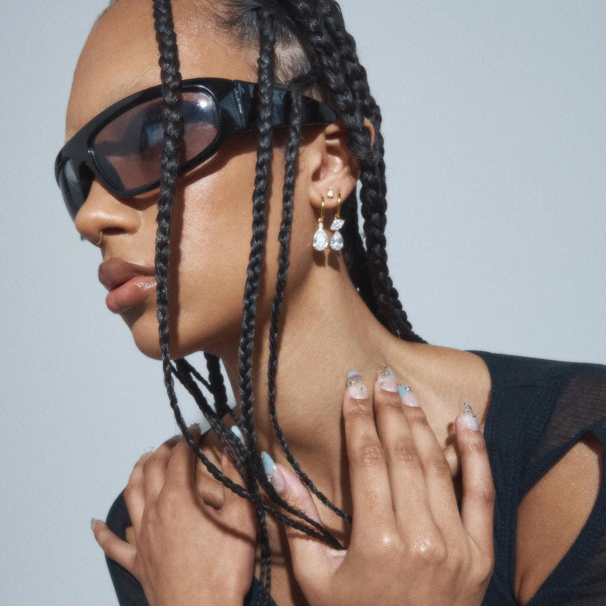 Anissa Kermiche Swinger Hoop Earrings (Gold) Discount