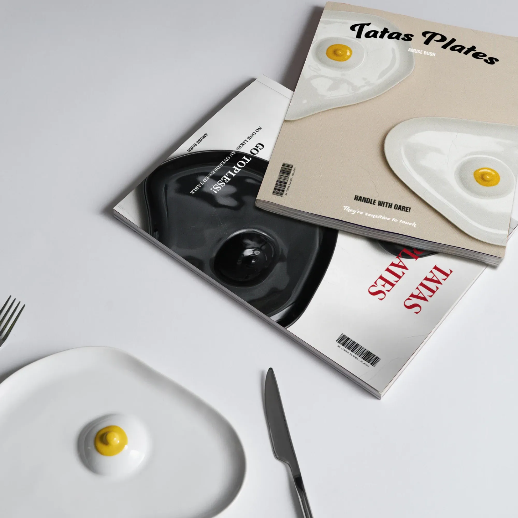 Anissa Kermiche Tatas Plates (High-Shine White, Yellow) Hot